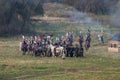 Reconstruction of battles of the Patriotic war of 1812 Russian city Maloyaroslavets.